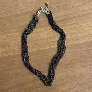 Elegant Black Multi-Strand Necklace